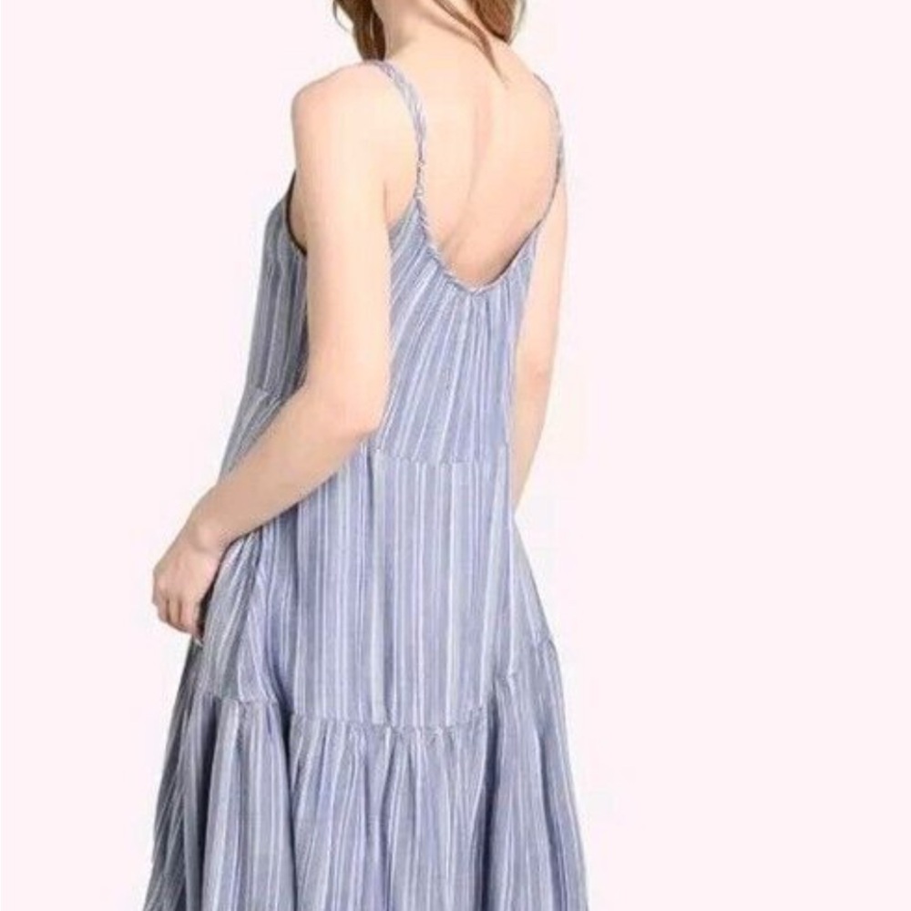 Roller Rabbit Blue Striped Dakota Dress XL *small flaw
